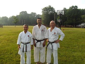 Shihan Shiv K. Panchal with Master Masaru Maura, Shihan Takahashi