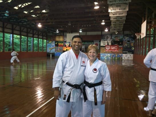 Shihan Shiv K. Panchal with Shihan Cathy Cline
