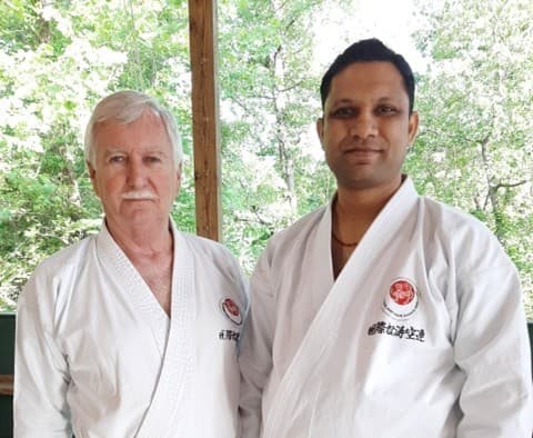 Shihan Shiv K. Panchal with Shihan Larry Loreth